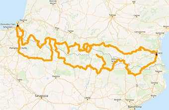 Map Pyrenees, the best motorcycle trip on winding scenic roads
