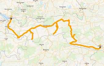 Map North Tyrol: scenic roads that will take your breath away