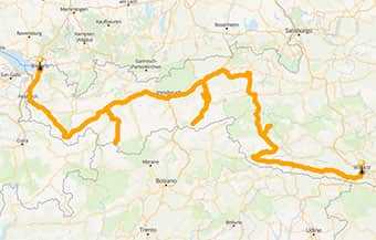 Map North Tyrol: scenic roads that will take your breath away