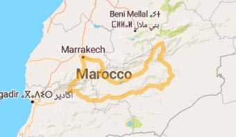 Map Morocco, an exciting motorcycle trip riding on dirt roads