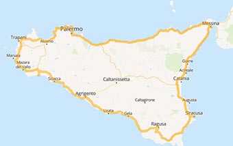 Map Motorcycle tour through the unique landscapes of Sicily