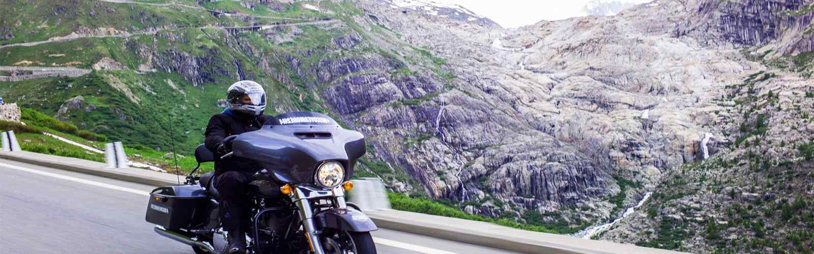 motorcycling Gardena Valley in the Dolomites